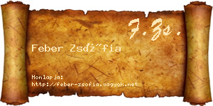 Feber Zsófia névjegykártya